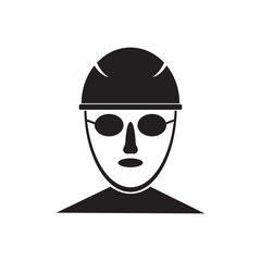 Helmeted man icon