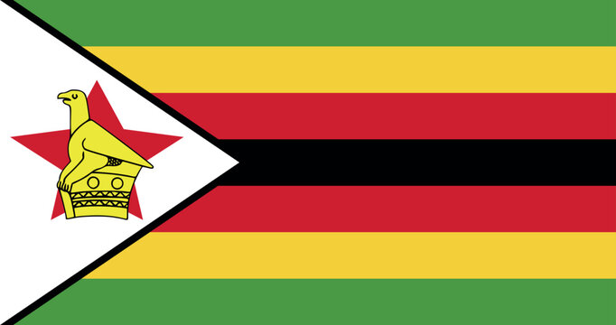 Illustration of the national flag of Zimbabwe