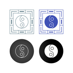 Obraz premium Yin Yang Vector Icon