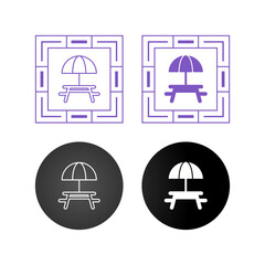 Camping Table Vector Icon