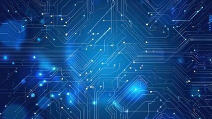 Electronic circuit board. Technology Concept ,Microchip CPU Processor Circuit Board. Digital Line