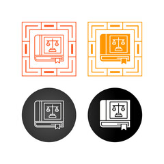 Law Book Vector Icon