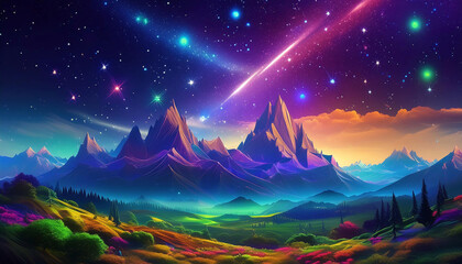 Hyper Realistic Fantastic Surreal Landscape