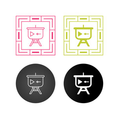 Video Presentation Vector Icon