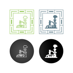 Nuclear Plant Vector Icon