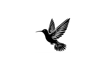 flying hummingbird, flying bird logo 2024, illustration flying bird, silhouette hummingbird, flying a small bird 