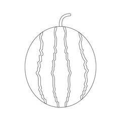 Illustration vector graphic of a watermelon outline isolated on white.