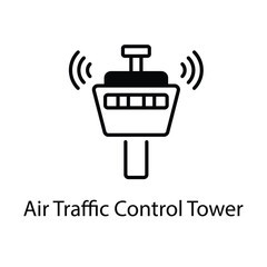 Air Traffic Control Tower vector icon