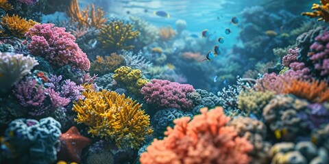 Fototapeta premium Represents the biodiversity in aquatic environments