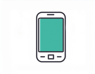 Mobile phone icon on white background