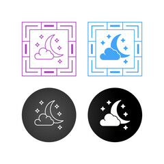 Starry Night Vector Icon