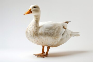 Fototapeta premium A duck on a solid color background
