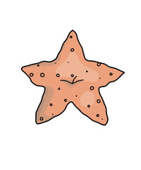 A summer accessory for vacations and travel. Vector on a separate white background. Beach style, sea accessories, vacation kit. Logo, symbol, sticker.