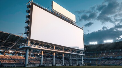 Sports Stadium Billboard | Billboard mockup | Landscape mockup