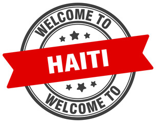 Welcome to Haiti stamp. Haiti round sign
