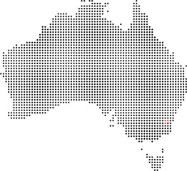 Australian Capital Territory Maps Halftone Dots Australia Country
