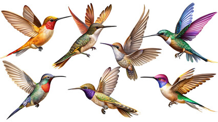 Obraz premium Set Of Birds Isolated On Transparent Background, Collection Of Birds 