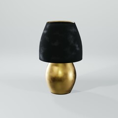 Table lamp with a gold base