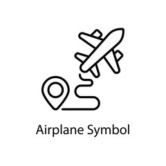 Airplane Symbol vector icon