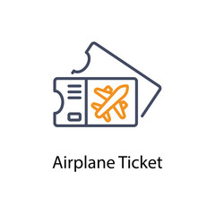 Airplane Ticket vector icon