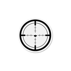 Sticker target icon isolated on transparent background