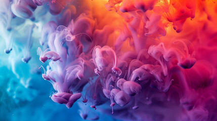 Obraz premium Colorful smoke clouds floating in mid-air