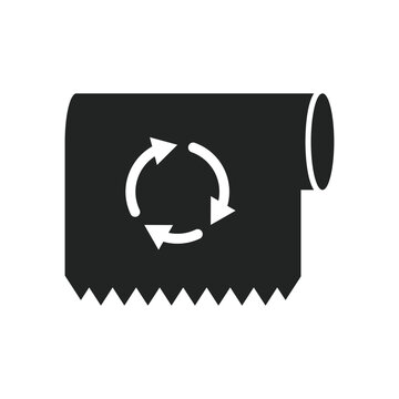 recommend clip art: Save Toilet Paper Icon, Sign and symbol. Minimalist, Modern Illustration of Toilet Paper Roll with Recycle Icon.