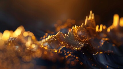 A line graph illustrating the historical price fluctuations of gold, showing trends and patterns over time.