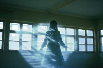 女, まど, 人, 美しさ, ファッション, モデル, 見る, 1, 通り, ライフスタイル, ウォーキング, 部屋, オフィス, シルエット, 暗い, 光, 影, 黒, 建築, ぼやけた, 概念, ホラー, 幽霊