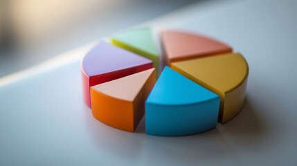 Obraz premium A pie chart breakdown of sector allocations in an investment portfolio, highlighting diversification strategies.