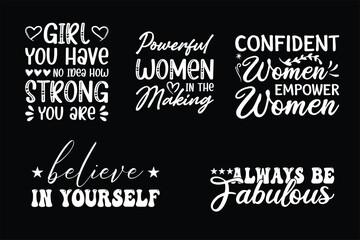 Fototapeta premium Women's Day T-Shirt Design Bundle