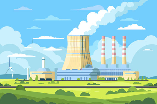 Cartoon Power Plant