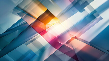 Obraz premium Modern colorful and bright square overlapped pattern on background. colorful square gradient Suit for business, corporate, institution, party, festive, seminar, and talks.