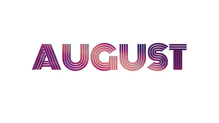 AUGUST - ELECTRIC NEON DESIGN ISOLATED