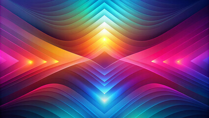 Obraz premium Radiating Symmetry: A Colorful Abstract Design with Wavy Patterns and a Vibrant Spectrum - Ideal for Backgrounds, Wallpapers, or Graphic Design Projects