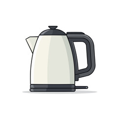 Obraz premium Kettle | Minimalist and Simple Line White background - Vector illustratio