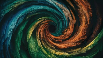 Eye-catching abstract artwork featuring a swirling vortex of vibrant colors. 