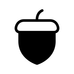 Acorn Icon Vector Symbol Design Illustration