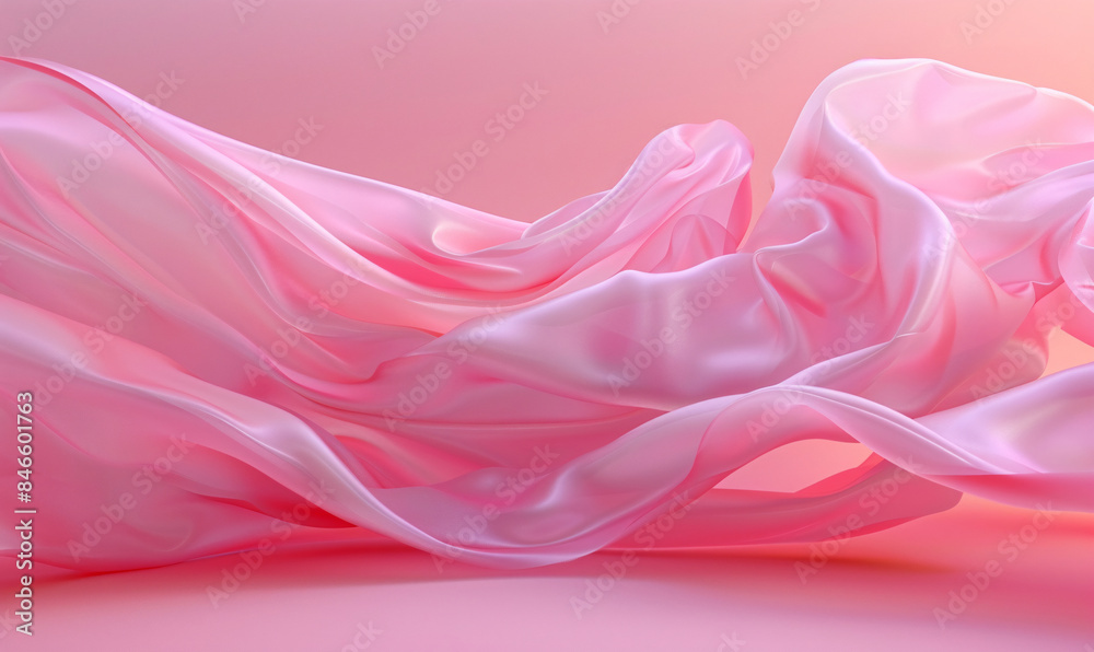 Wall mural abstract silk fabric texture background-generative ai