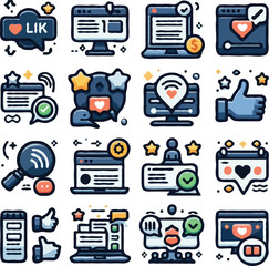 business and finance icons set