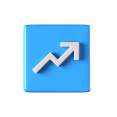 파란색 재상승 화살표 3d 아이콘