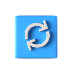 파란색 새로고침 3d 아이콘