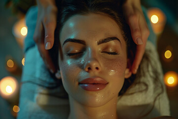 Extremely comfortable spa space with aromatherapy sauna and massage procedures, Generative AI