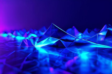 Futuristic abstract background with colorful glowing lines forming shapes