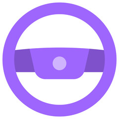 steering wheel flat icon