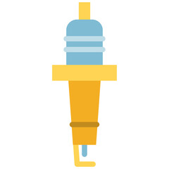 Fototapeta premium spark plug flat icon