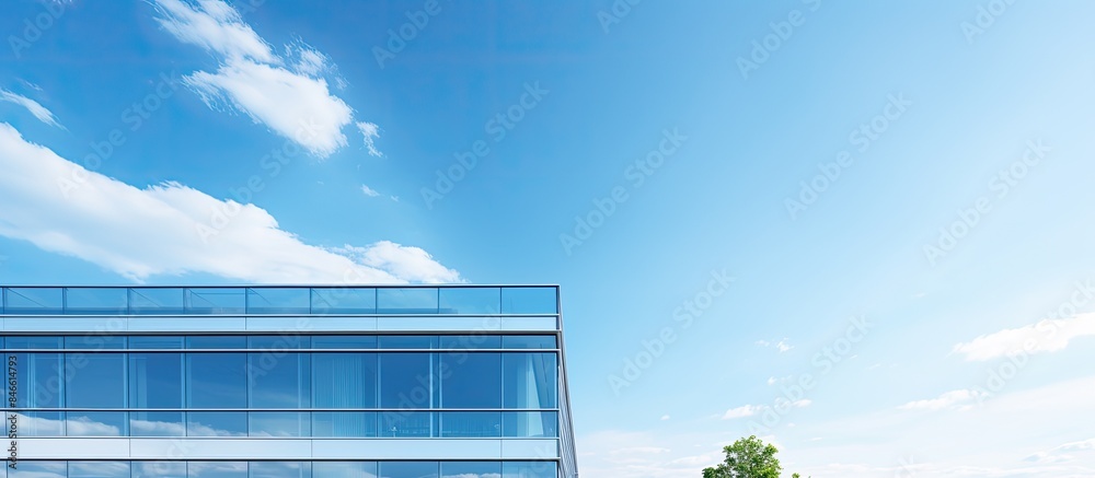 Leinwandbilder a modern office building against a blue sky, with space for text or graphics. with copy space image.