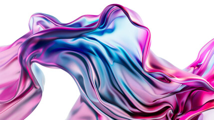Blue purple gradient liquid abstract on transparent background