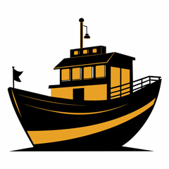 boat vector silhouette illustration 