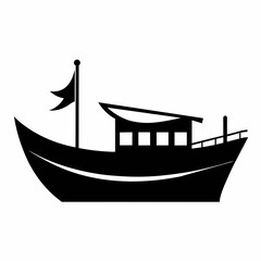 boat vector silhouette illustration 